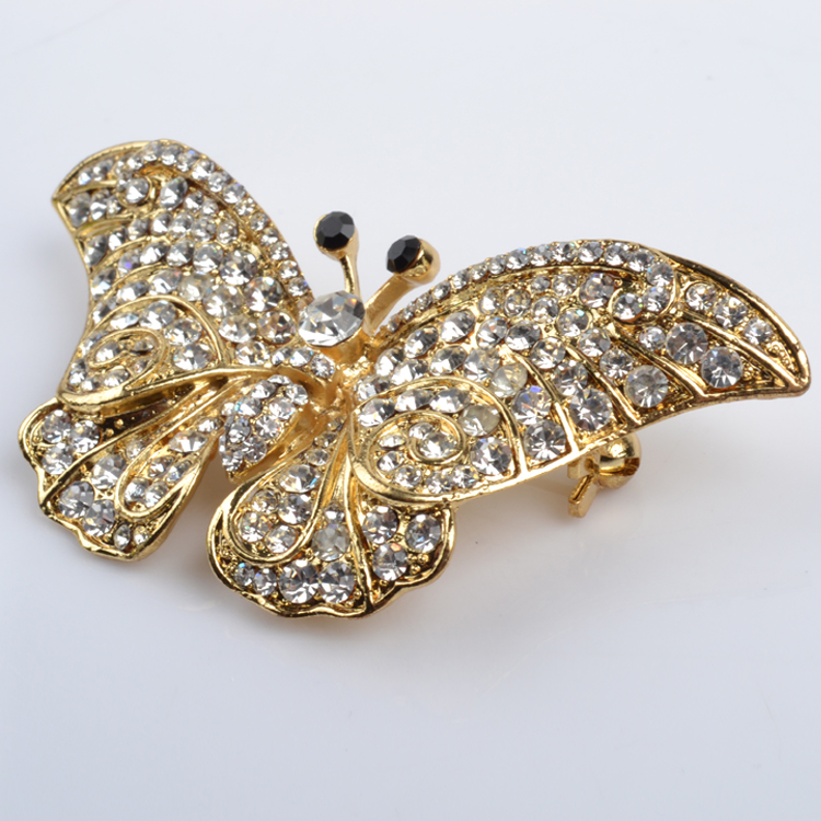 Brooch with rhinestone