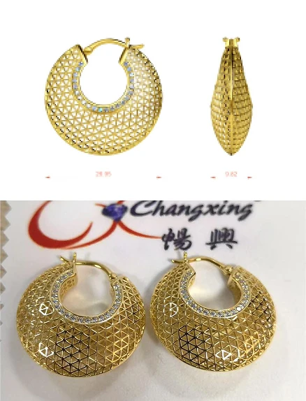 Precision-Made Grid Hoop Earrings | From Client Design to Perfect Final Product
