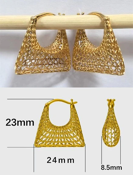 Precision-Made Grid Hoop Earrings | From Client Design to Perfect Final Product