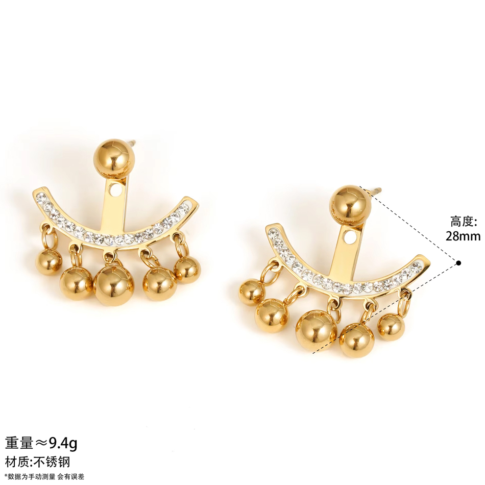 OEM Custom Jewelry Sparkling Dewdrop Stud Earrings Minimalism with Detachable CZ Diamond Stacking Fashion Earrings